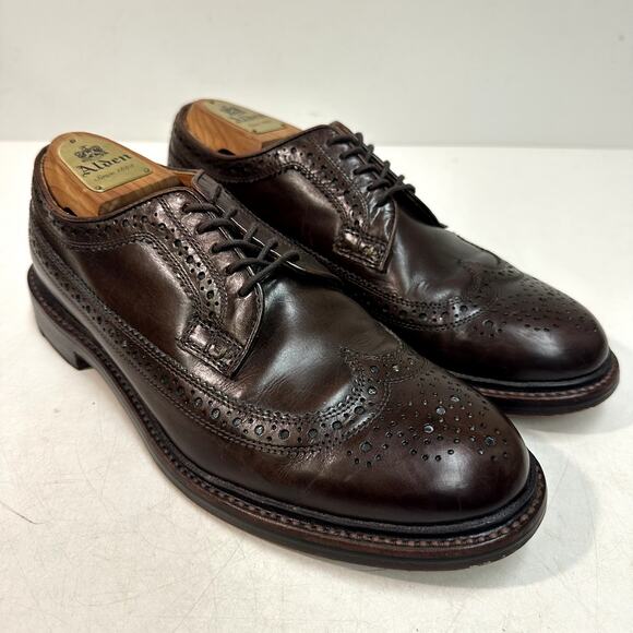 EXCELLENT Grant Stone x J. Crew Ludlow Longwing Wingtip Derby Bench Made 8 D - Picture 2 of 13